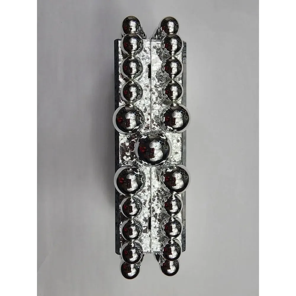 Silver Glitter Acrylic Box Clutch Bubble Ball Evening Bag Crossbody Chain Purse